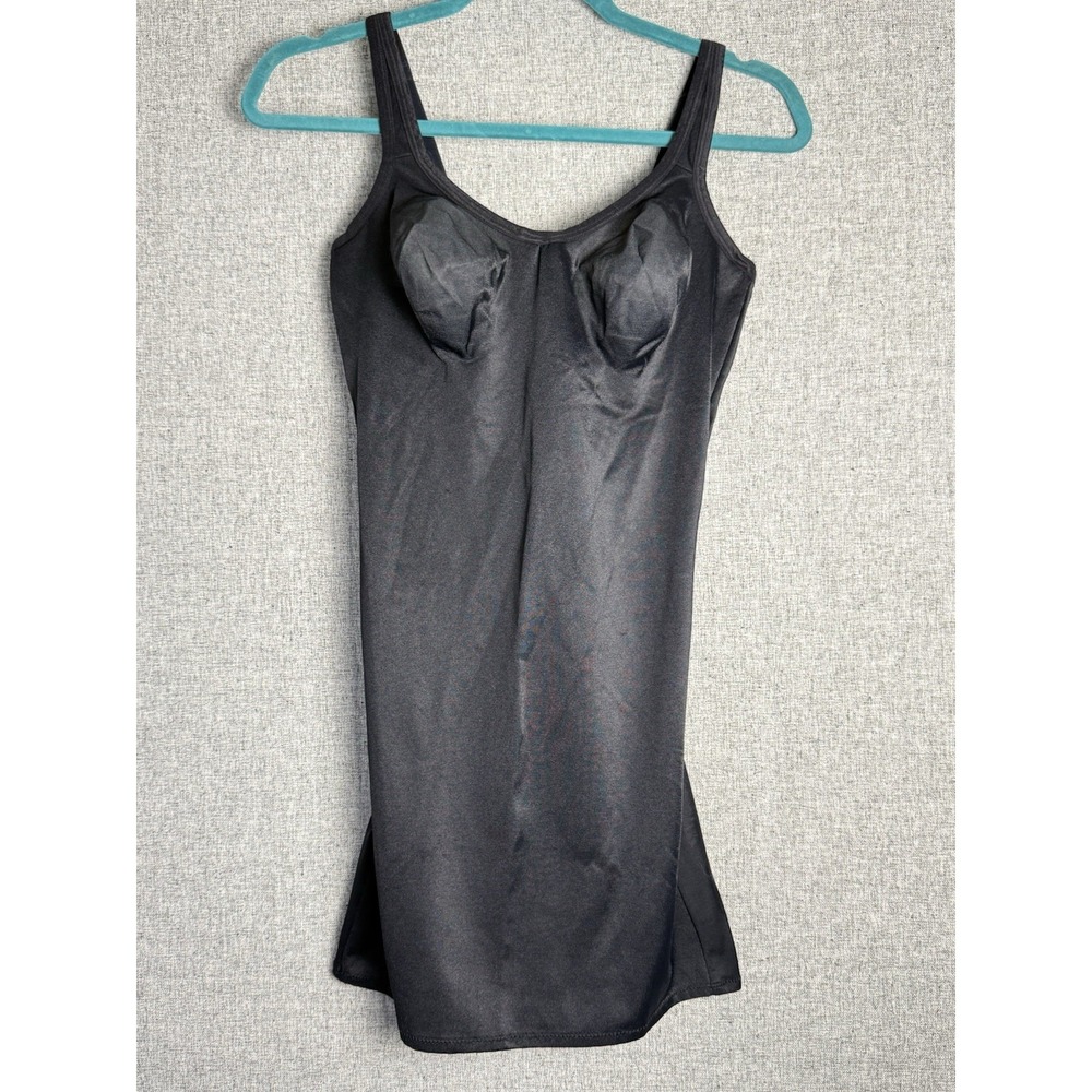 Vintage? Flexees Black 38C Body Shapewear Molded Cup Underwire Adjustable Straps